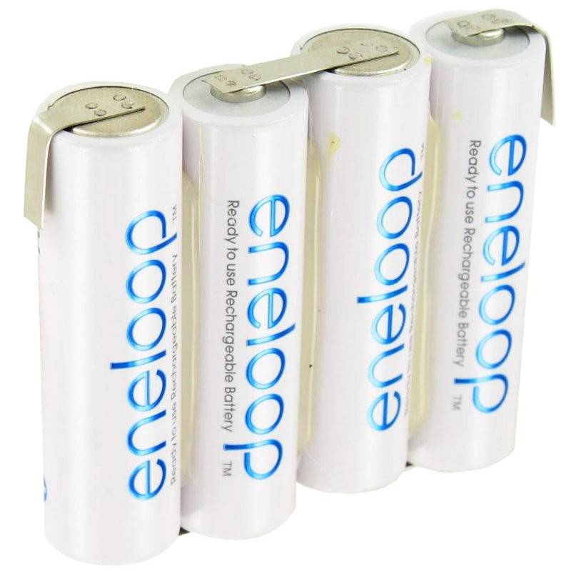 eneloop 4,8 volt batterijpakket naast F1x4 met maximaal 2000 mAh-0