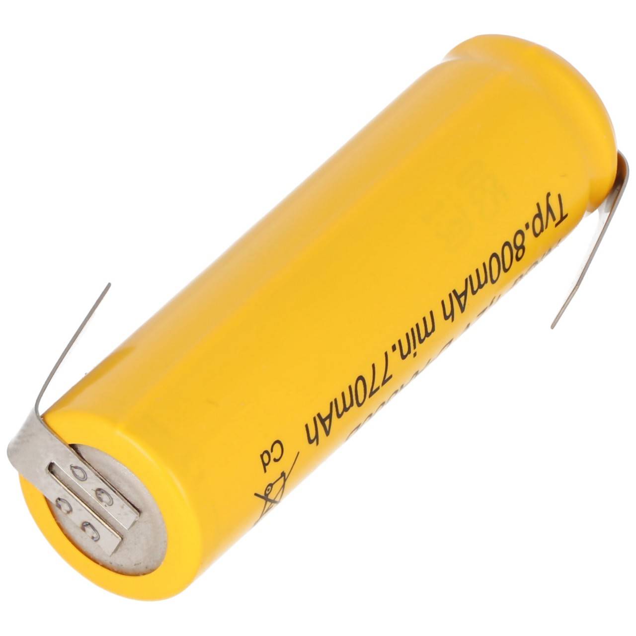 Platte NiCd Mignon-batterij 1,2 V 600 mAh AA-soldeertag Z-vorm, voor noodverlichting enz.-2