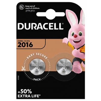 Duracell Knoopcel CR2016 3 V 2 stuk(s) 90 mAh Lithium Elektro 2016-0
