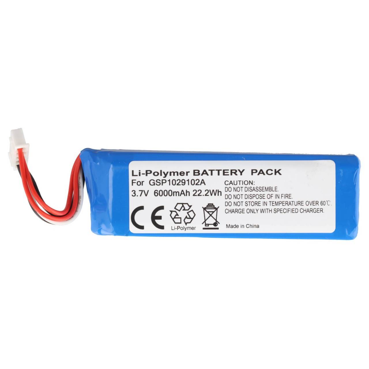 Accu geschikt voor JBL Charge 3, Li-Polymer, 3.7V, 6000mAh, 22.2Wh - let op pin-toewijzing - vergelijk met batterij...-2