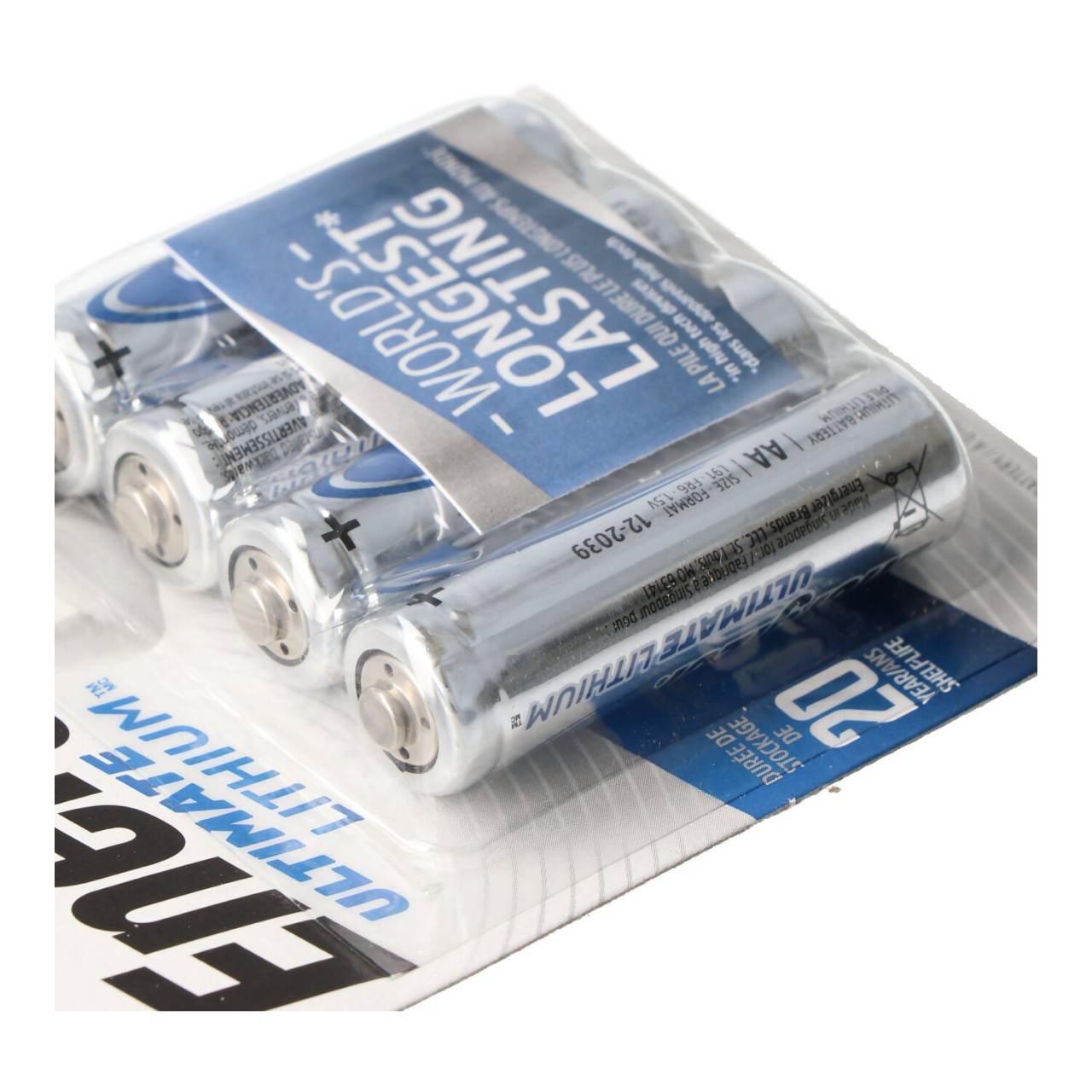 Energizer L91 lithiumbatterij AA 1,5 volt, 3000 mAh blister met 4 packs MIgnon AA LR6-4
