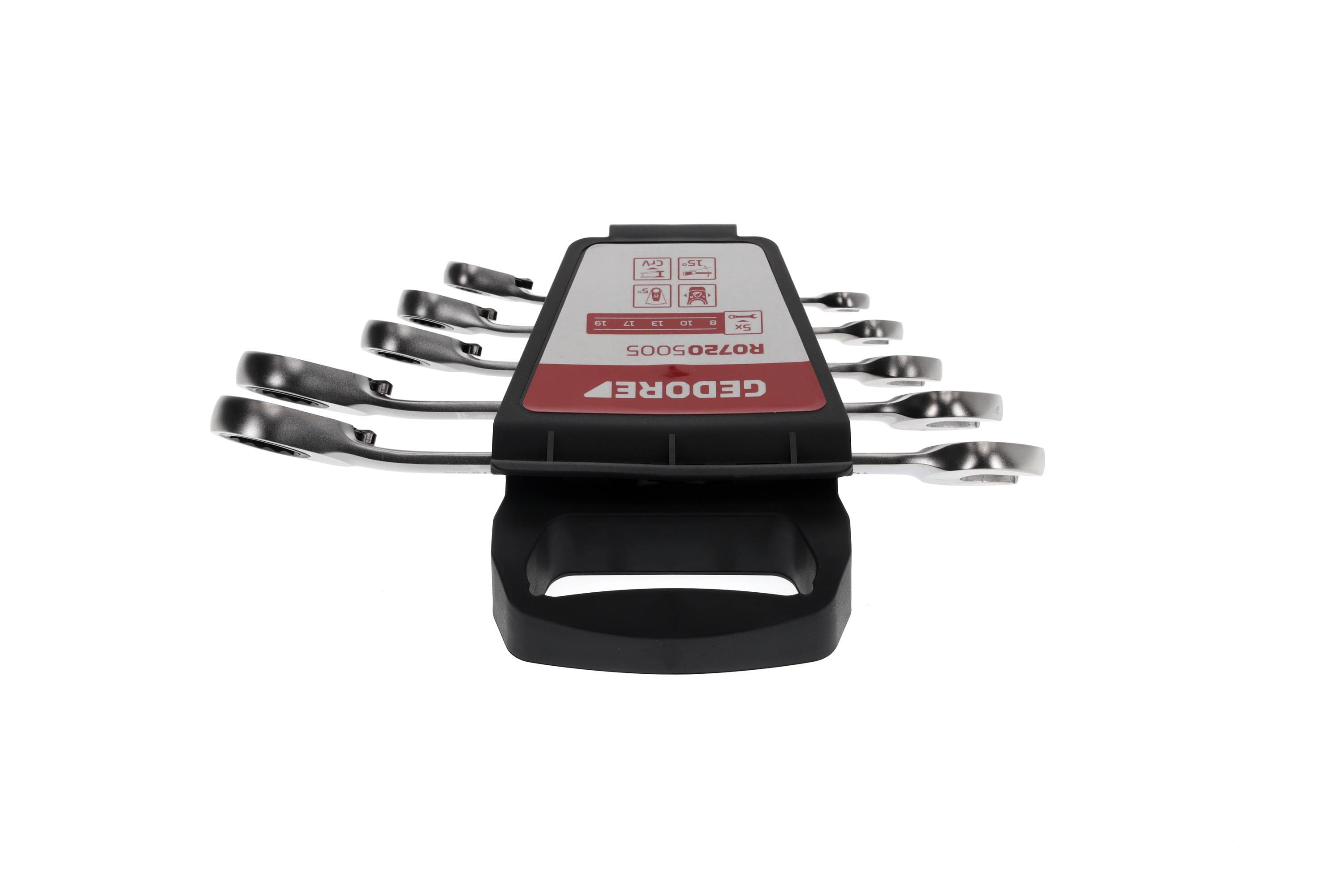 Gedore RED 3300872 R07205005 Set van 5 Open-end/Ring Ratelsleutels 5-piece-2