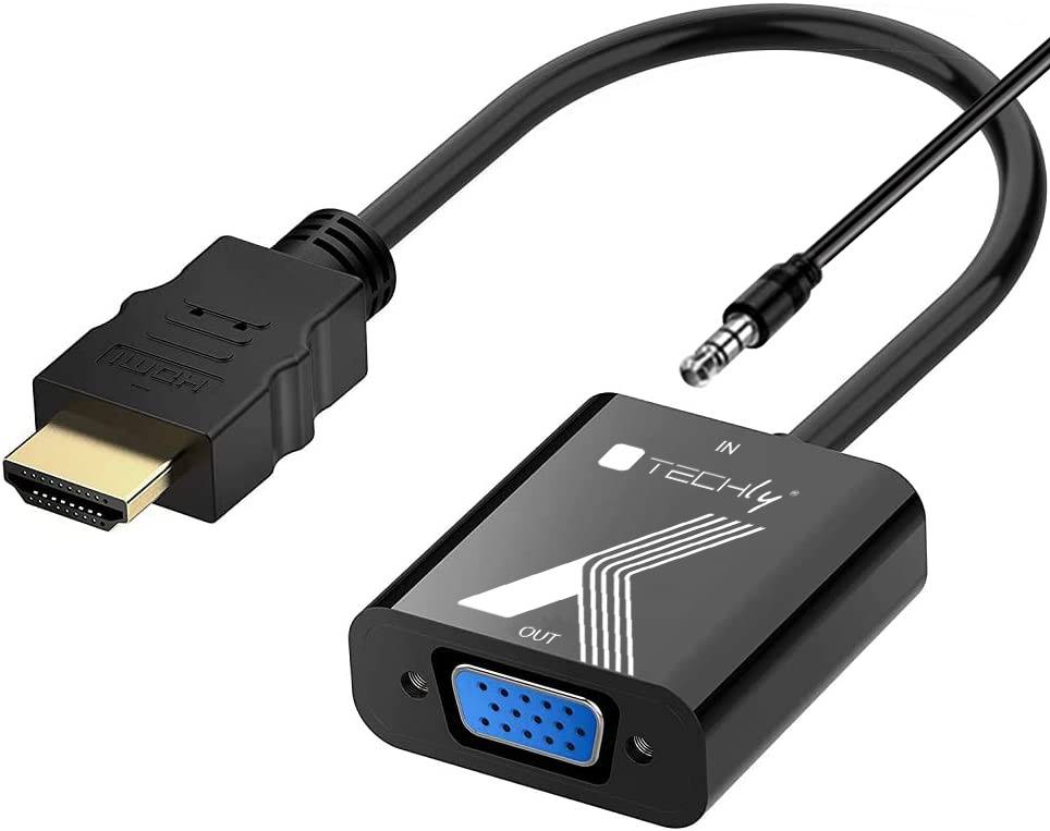 Techly HDMI/VGA-converter met audio 0,1 m - Audio/multimedia - Digitaal/display/video-2