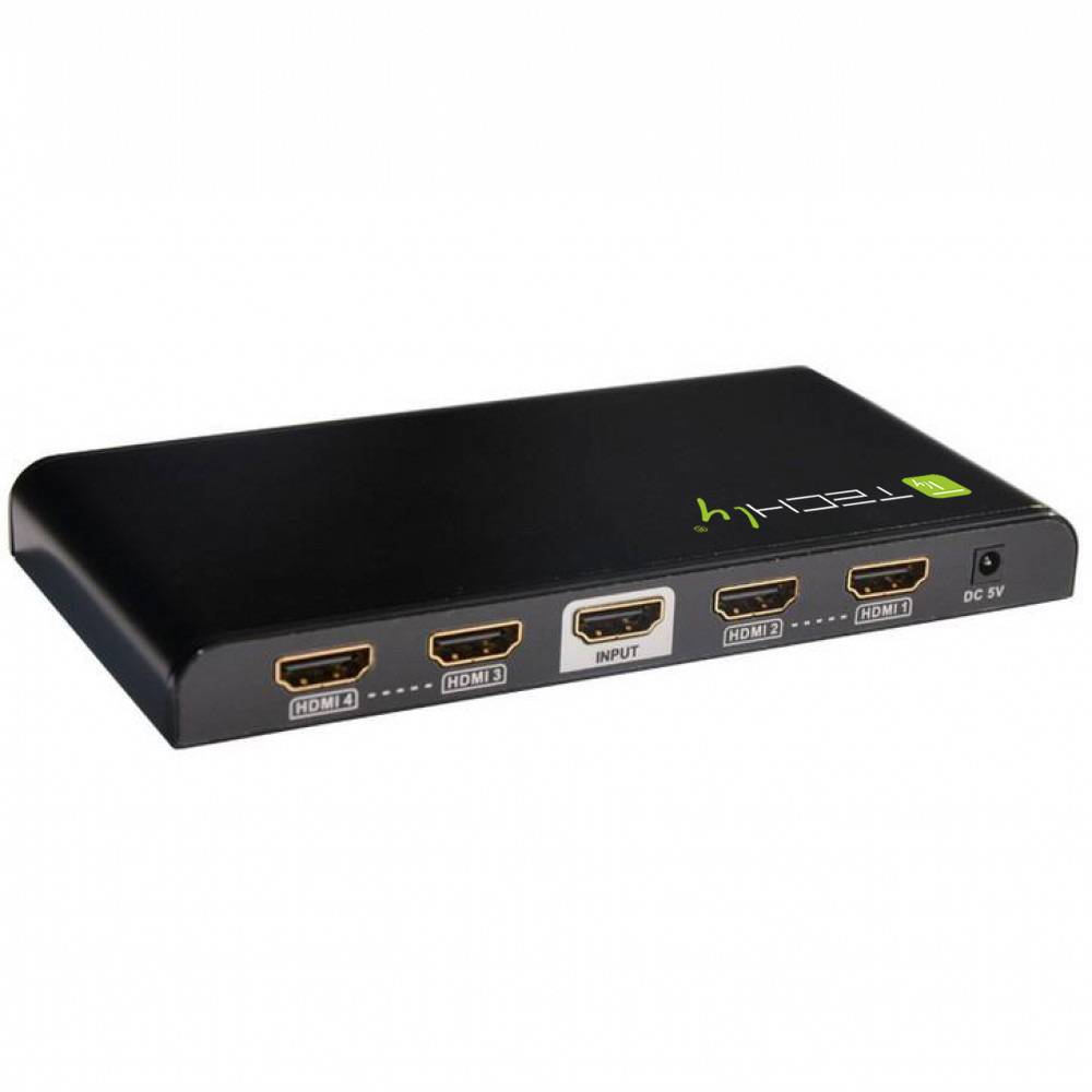 TECHly IDATA-HDMI-4K4 4 poorten HDMI-splitter 1920 x 1080 Pixel Zwart-9