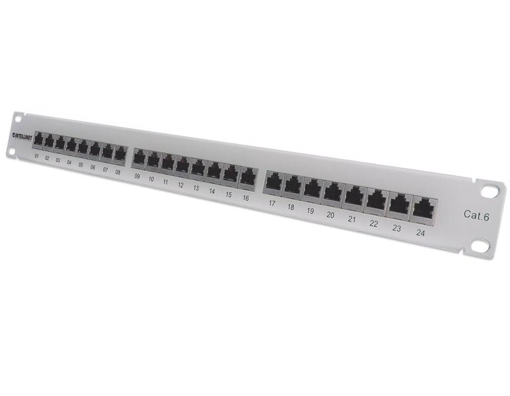 Intellinet 720014 24 poorten Netwerkpatchpaneel 483 mm (19") CAT 6 Meerdere kleuren Ingericht-4