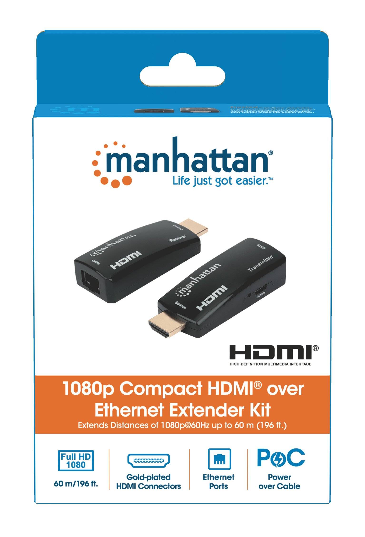MANHATTAN compacte 1080p HDMI via Ethernet-extenderkit-6