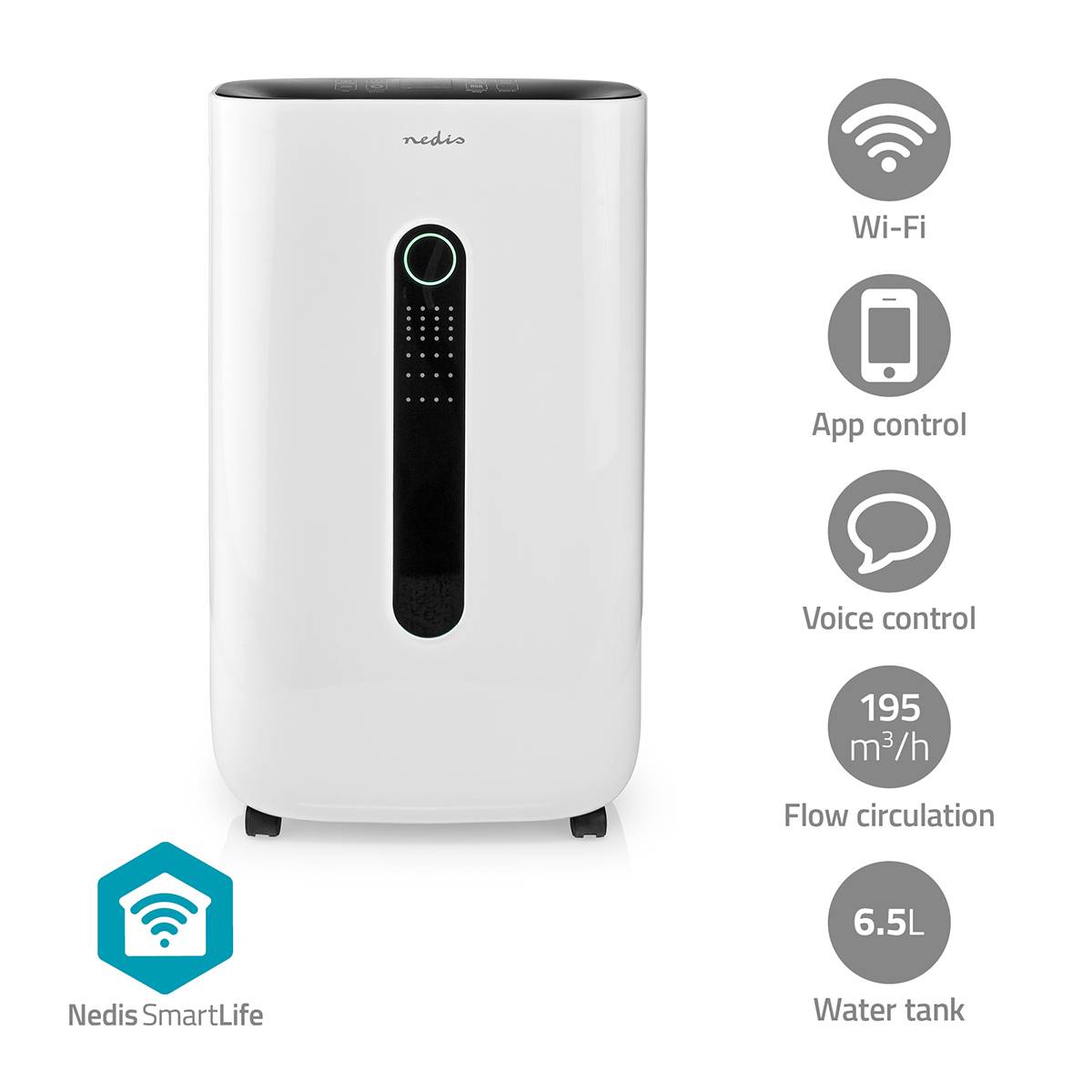 SmartLife Luchtontvochtiger | Wi-Fi | 20 l/Dag | Ontvochtiging / Continu / Was drogen / Ventilatie | Android™ / IOS |-1