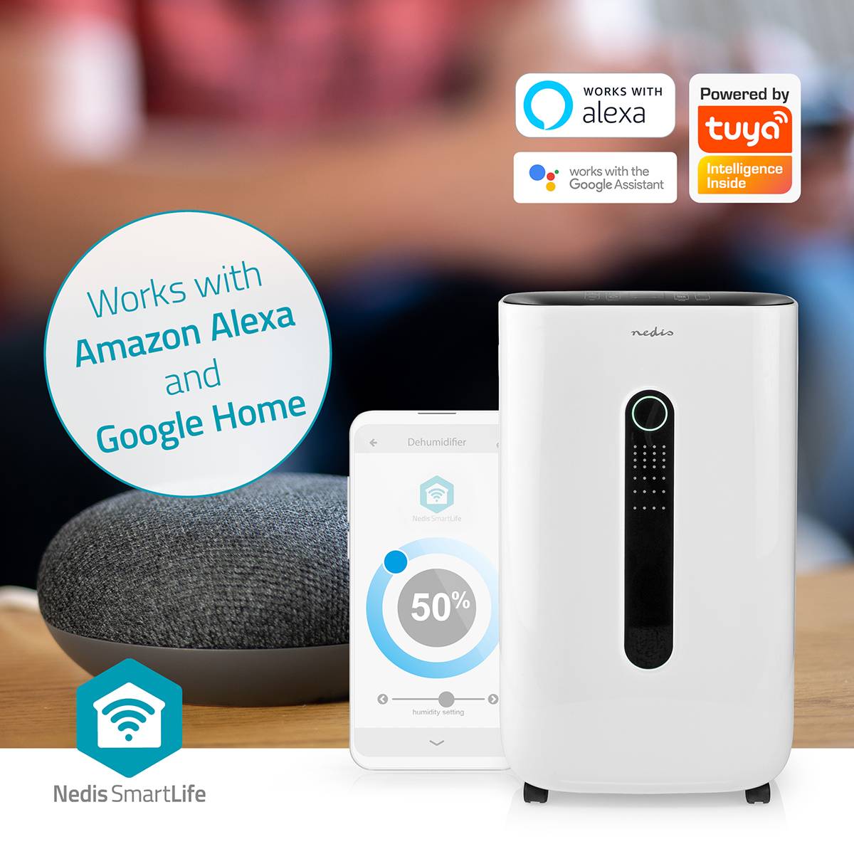 SmartLife Luchtontvochtiger | Wi-Fi | 20 l/Dag | Ontvochtiging / Continu / Was drogen / Ventilatie | Android™ / IOS |-3