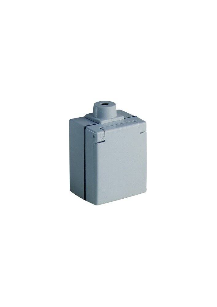 Perilex opbouw WCD 16A + klep - grijs-2