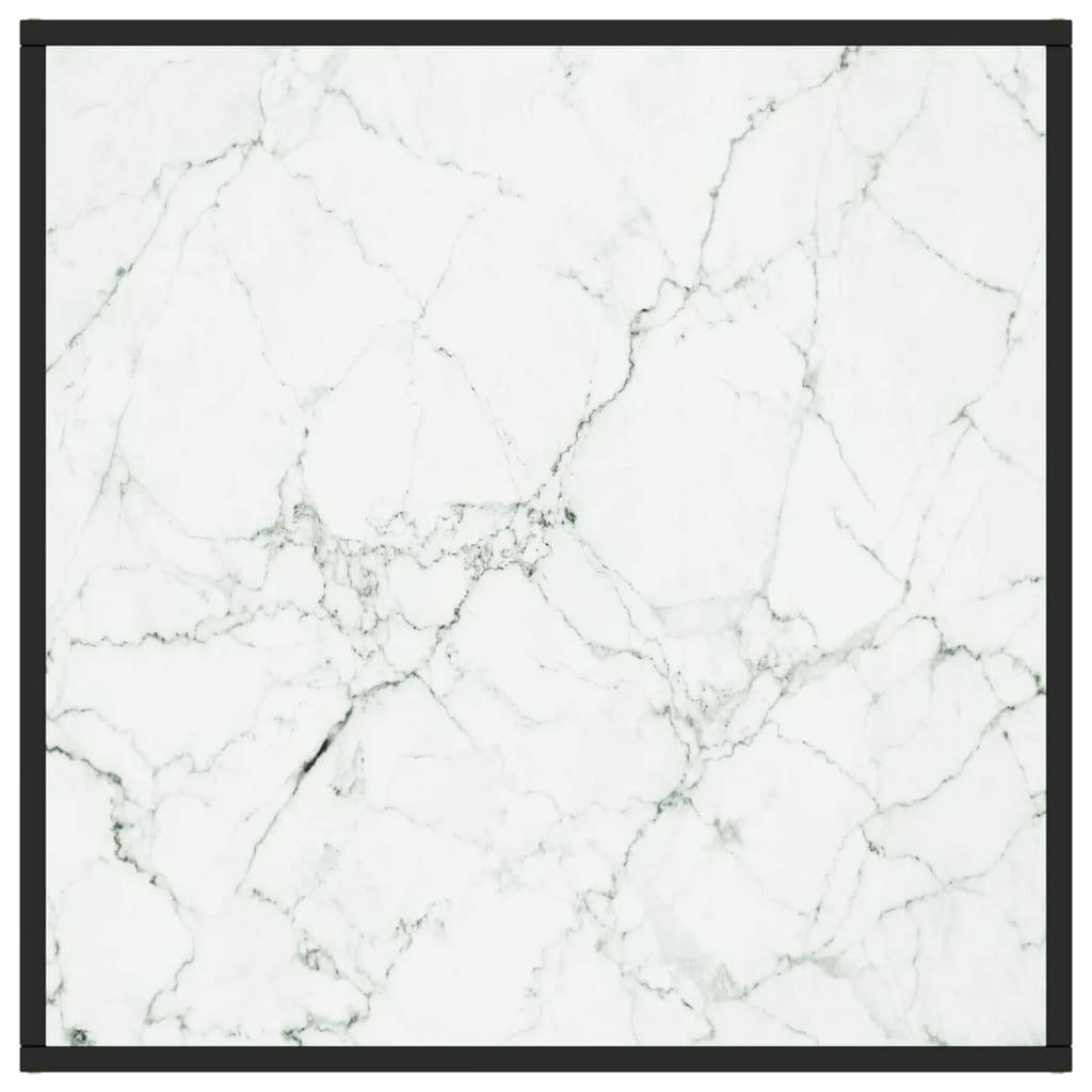 vidaXL - Salontafel - met - wit - marmerglas - 80x80x35 - cm - zwart-2