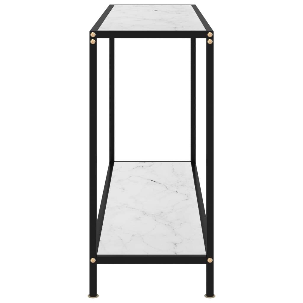vidaXL - Wandtafel - 120x35x75 - cm - gehard - glas - wit-2