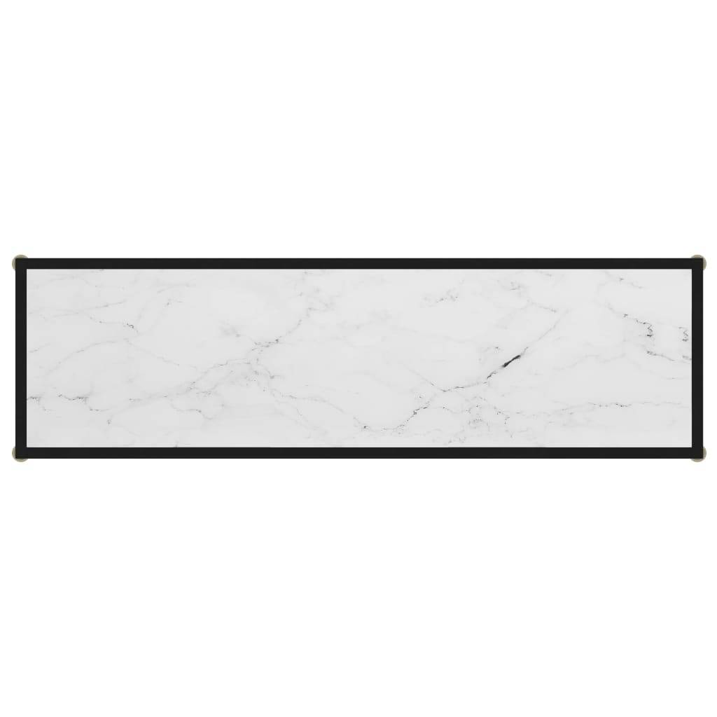 vidaXL - Wandtafel - 120x35x75 - cm - gehard - glas - wit-3