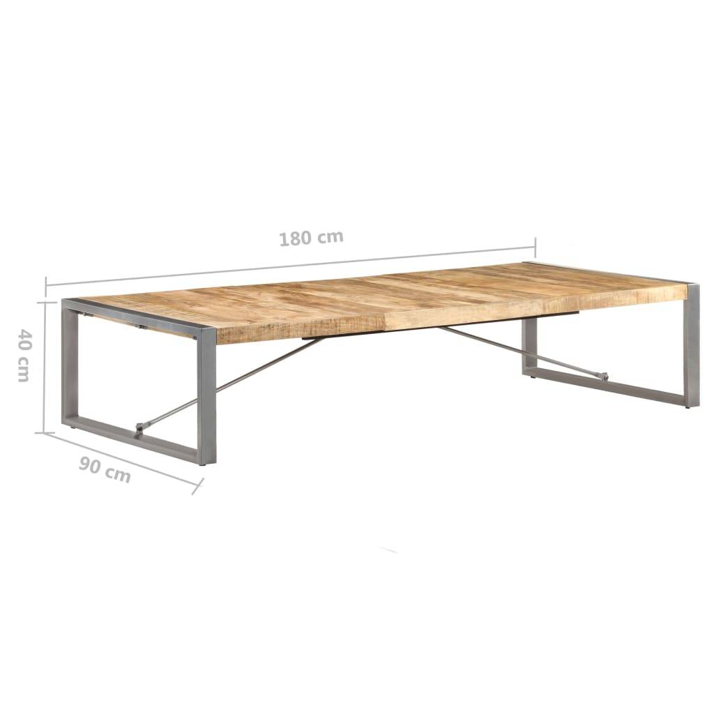 vidaXL - Salontafel - 180x90x40 - cm - ruw - mangohout-4