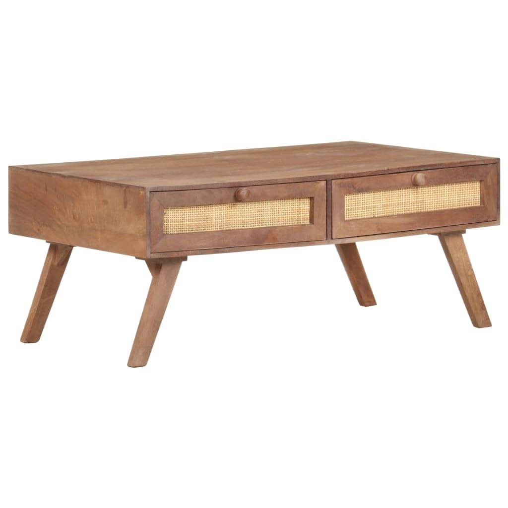 vidaXL - Salontafel - 100x60x40 - cm - massief - mangohout-0