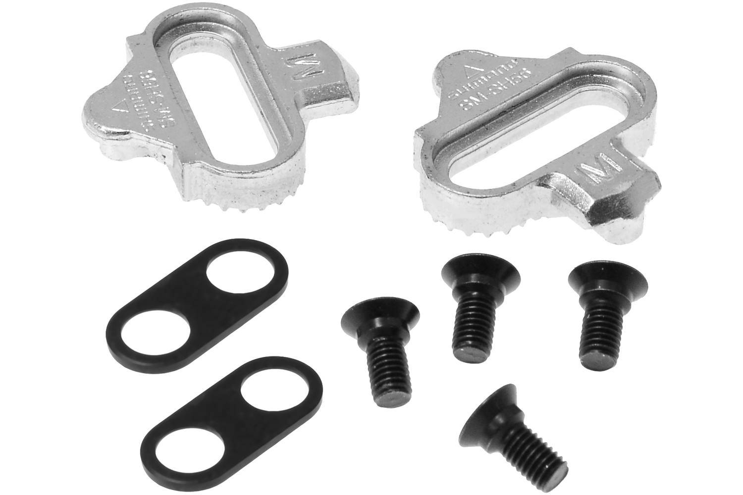 Pedaalset SPD Shimano M324 met plaatje SM-SH56 enkelzijdige binding - zilver-1