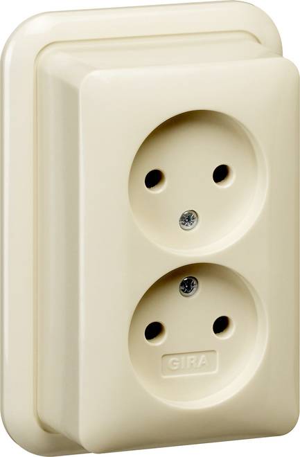 2-v WCD z/RA 2-p + K/P Opbouw cr.wit