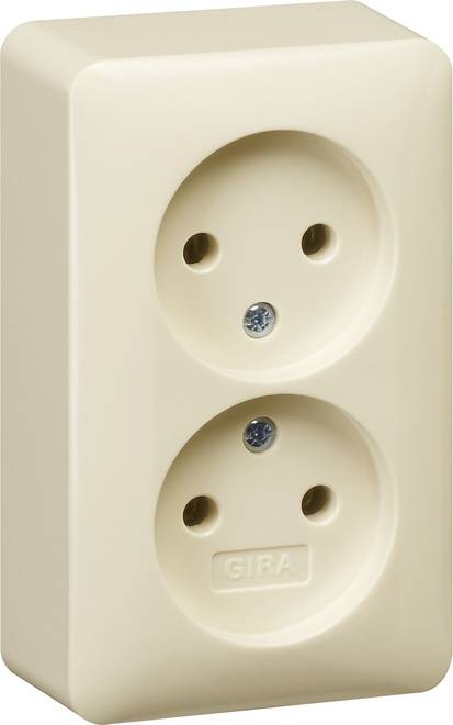 2-v WCD z/RA 2-p Opbouw cr.wit