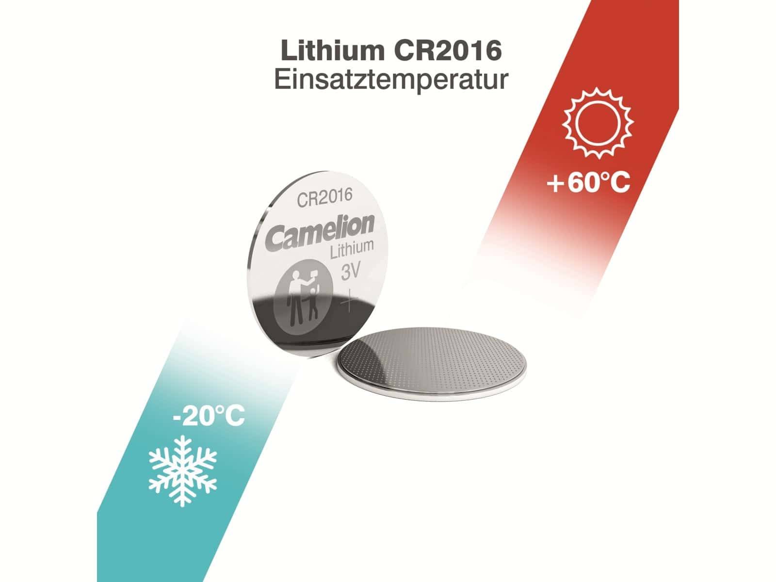 CR2016 Knoopcel 5 Stuks 3V Lithium Batterij - Camelion-2