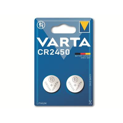 Varta Knoopcel CR2450 3 V 2 stuk(s) 570 mAh Lithium LITHIUM Coin CR2450 Bli 2