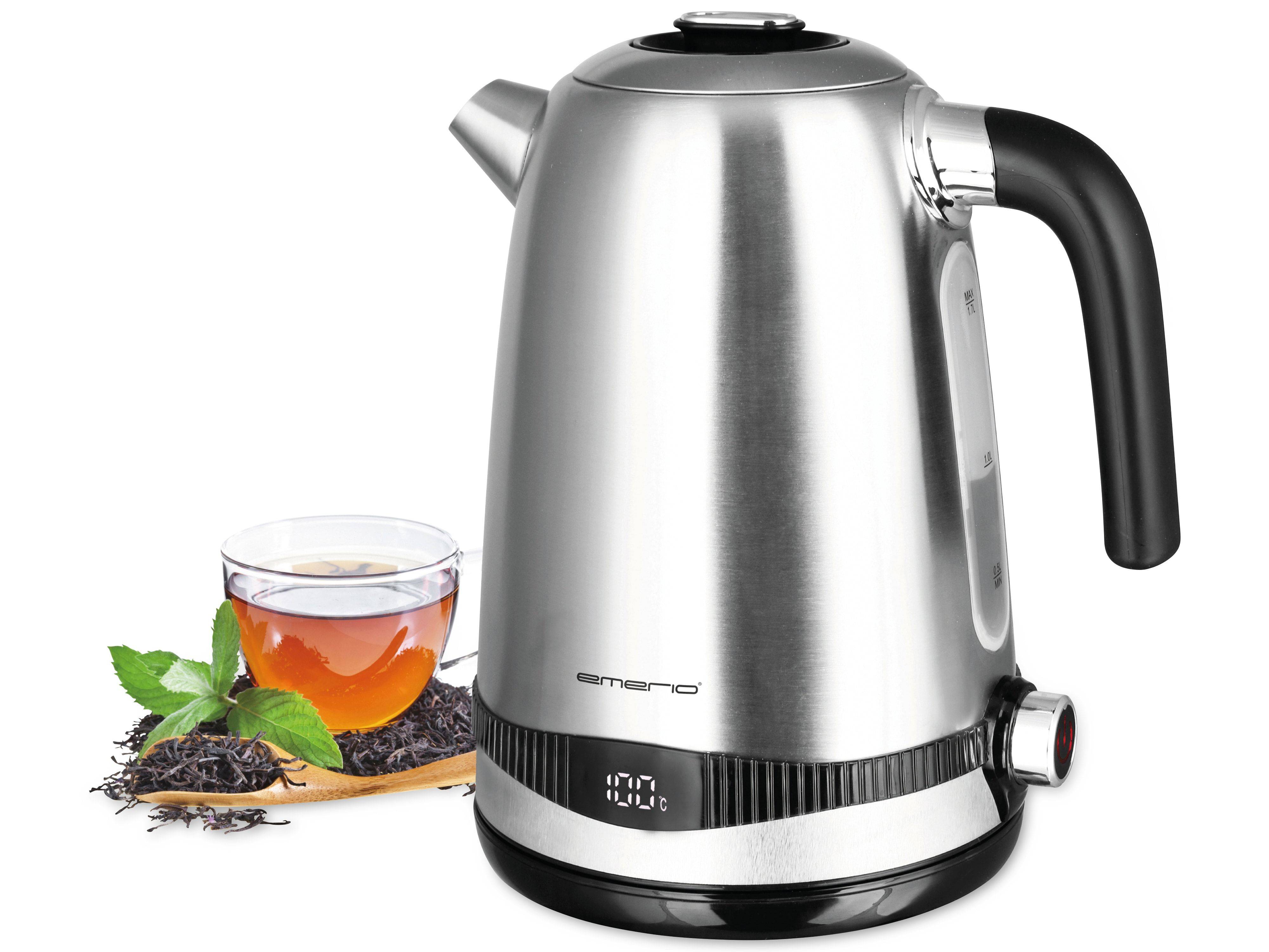 Symboolafbeelding voor EMERIO WK-124658.1 Waterkoker Snoerloos, BPA-vrij Aantal/Volume: 1.7 l Zilver, Zwart