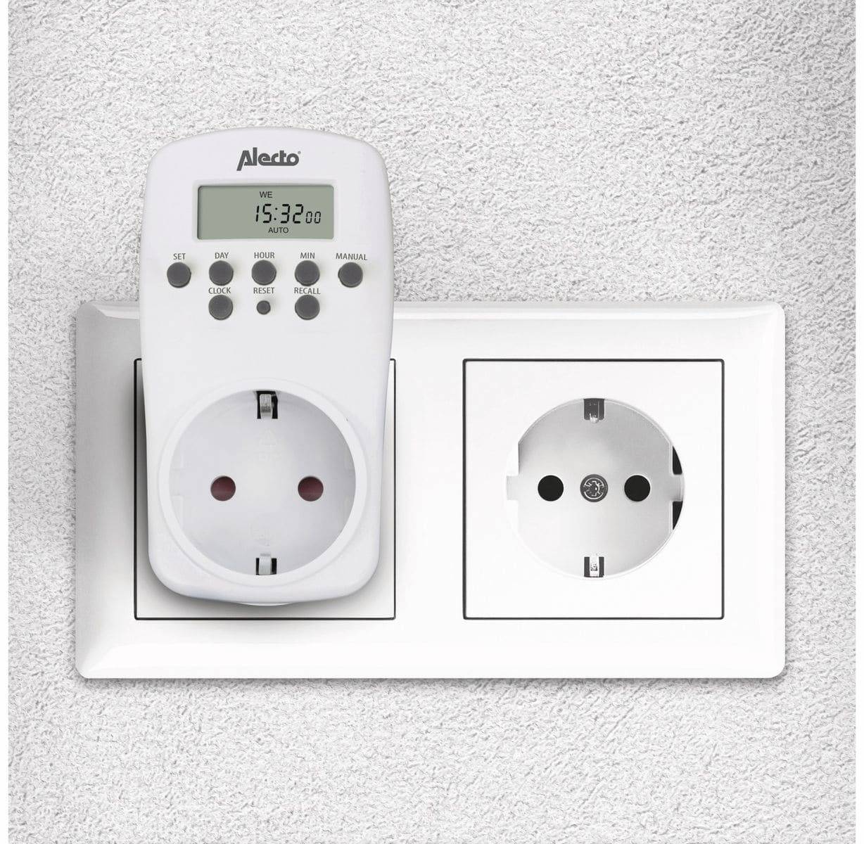 Alecto DTS-814 Stopcontact-schakelklok Digitaal Weekprogramma 1800 W Toevalsfunctie-3