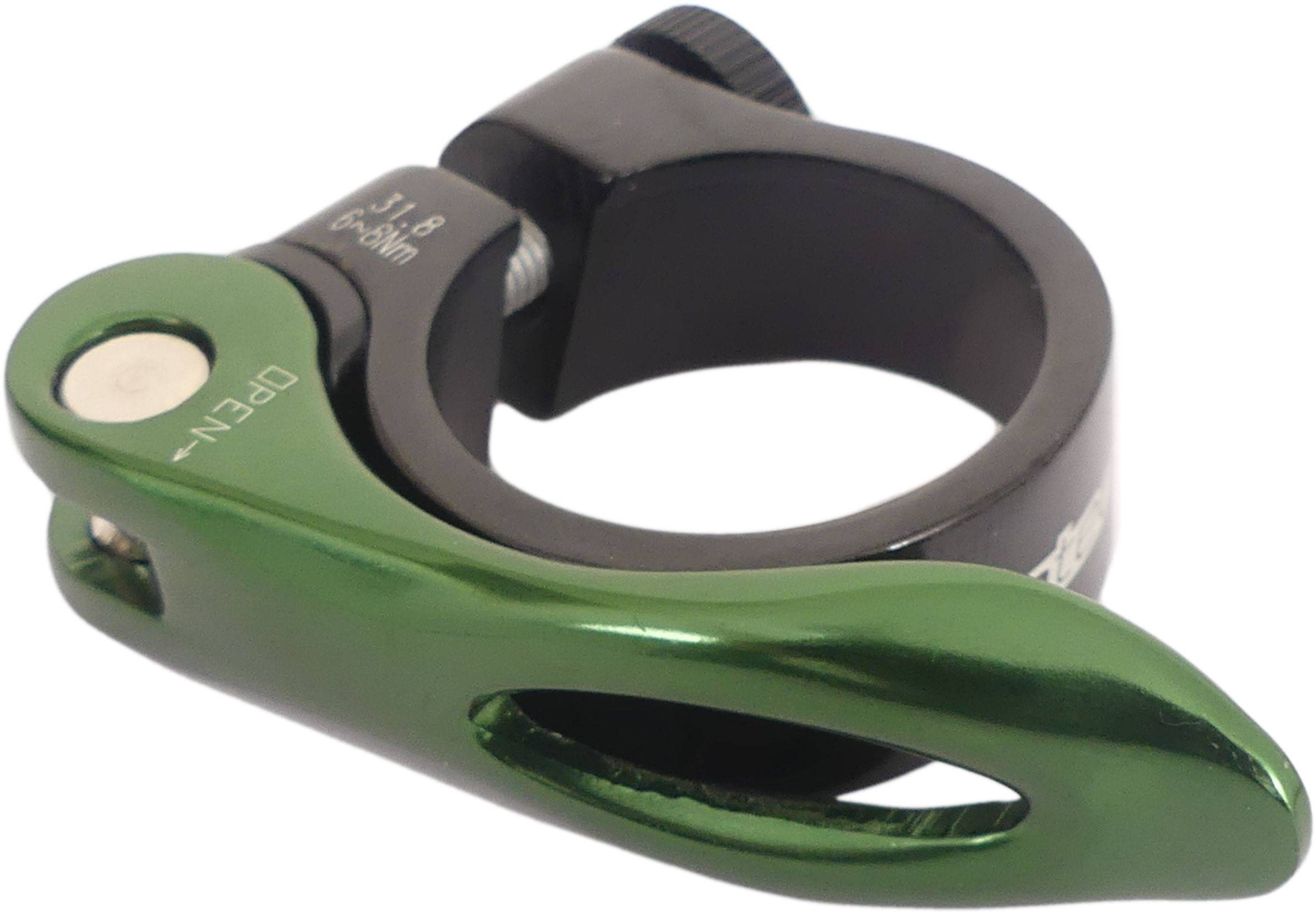 Zadelpenklem Ergotec SCQ-0100 ø31,8 mm aluminium met snelspanner - zwart/groen-0