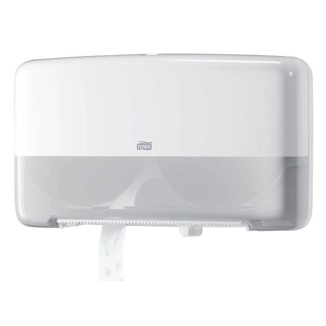 Toiletpapierdispenser Tork T2 Elevation jumbo klein duo wit 555500-0