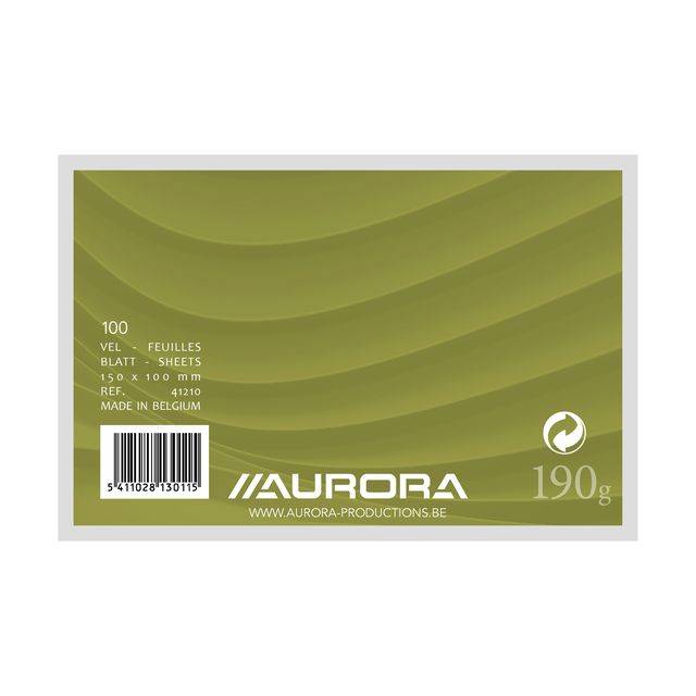 Aurora 5411028130115 Aurora - Systeemkaart 150x100mm blanco 190gr wit-0