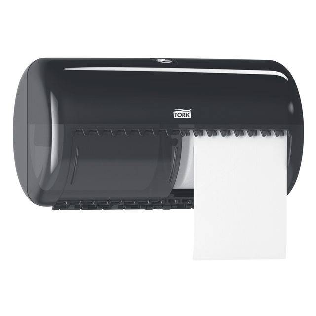 Toiletpapierdispenser Tork T4 Elevation duo zwart 557008-0