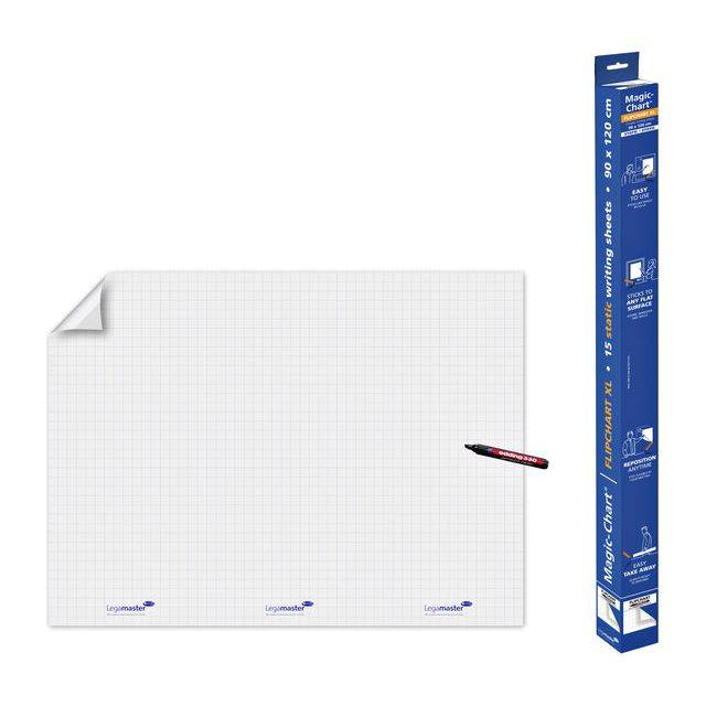 Magic-chart legamaster flipchart xl 90x120cm wit | Rol a 15 vel-3