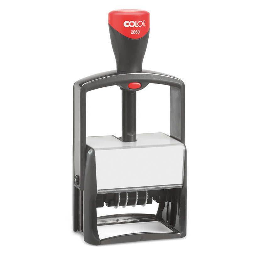 Woord-datumstempel Colop Heavy Duty 2860 Classic Line personaliseerbaar rood-0