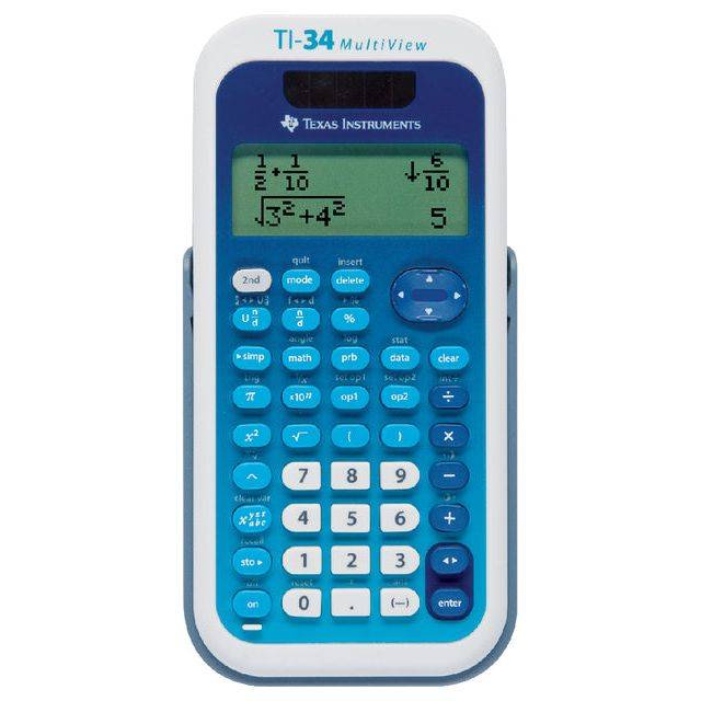 Texas Instruments TI-34 MultiView Wetenschappelijke Rekenmachine, Dubbele Voeding, TI-34MV-2