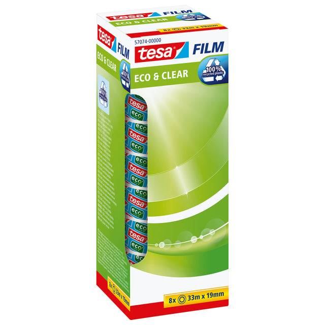 tesafilm eco en clear rol 33m 19mm kantoordoos 8st.-5