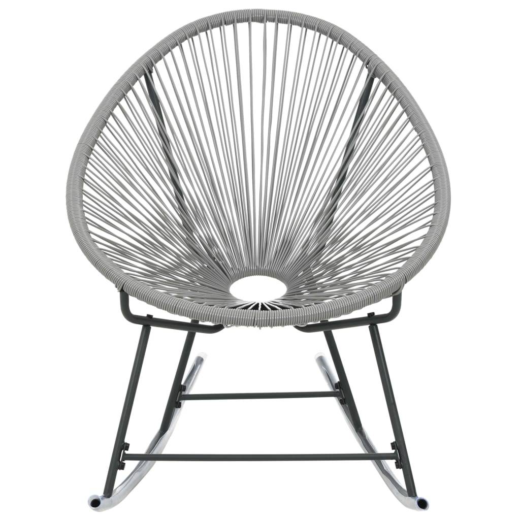 vidaXL-Tuinmaanstoel-schommelend-poly-rattan-grijs-1
