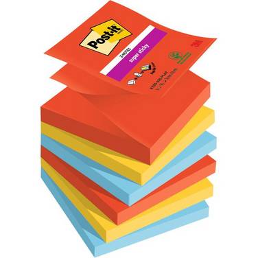 Memoblok 3M Post-it Z-Notes R330 Super Sticky 76X76mm PLAY