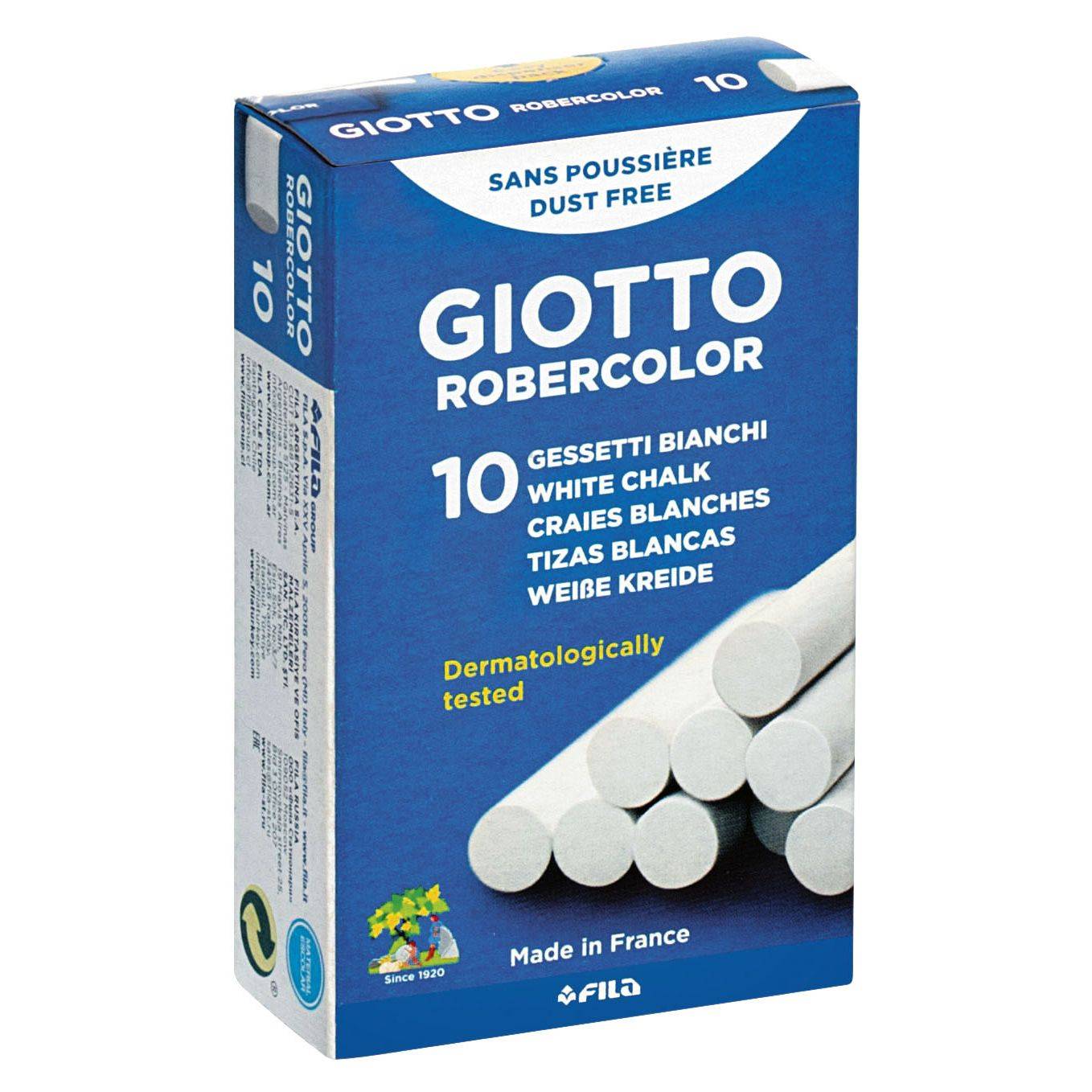 Schoolbordkrijt giotto wit | Doos a 10 stuk-0