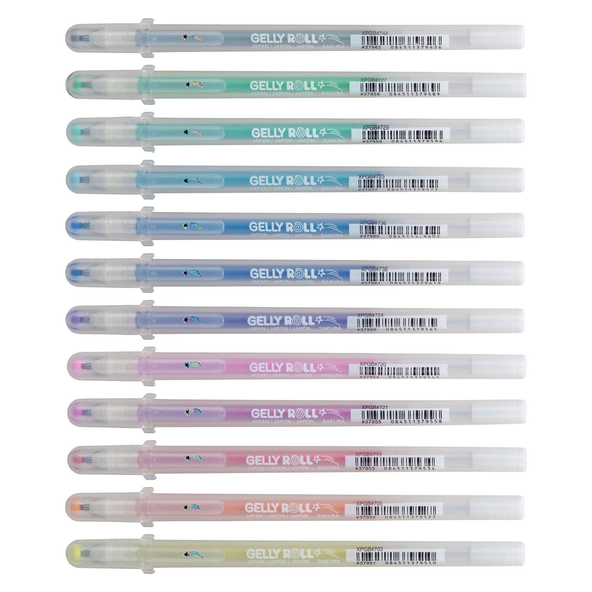Gelschrijver Sakura Gelly Roll Stardust set à 12 kleuren-0