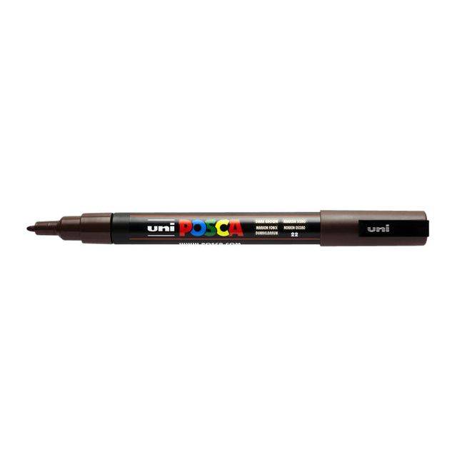 Verfstift Posca PC3M F donkerbruin-0