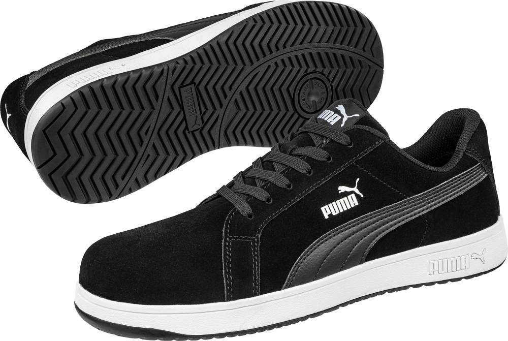 Puma ICONIC SUEDE BLACK LOW S1PL ESD FO SR black 42-2
