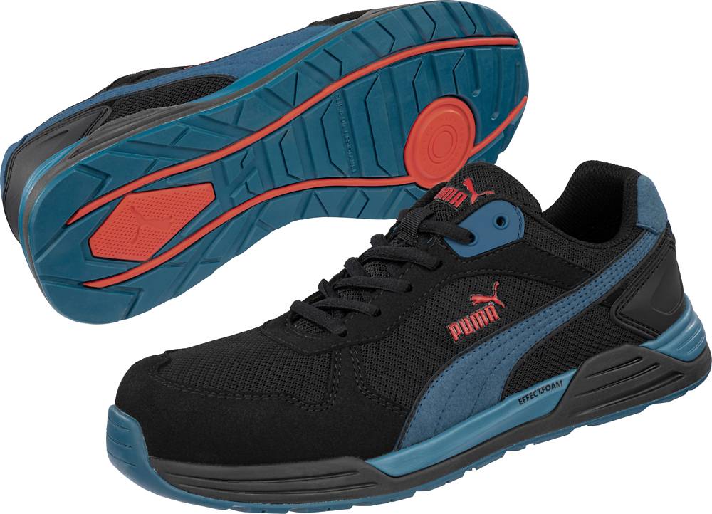 Puma FRONTSIDE BLK/BLUE LOW S1P ESD SRC black/blue 45-2