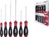 Wiha Wiha 302 HK6 SO, Black,Red Schroevendraaierset Werkplaats 6-delig Plat, Kruiskop Phillips