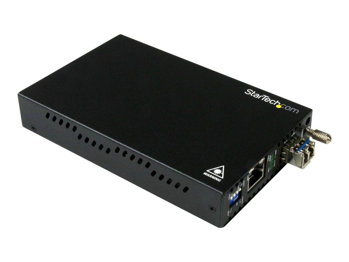 StarTech.com Gigabit Ethernet koper naar glasvezel media converter - SM LC - 10 km - 2 Poort(en) - 1 x Netwerk (RJ-45) --0