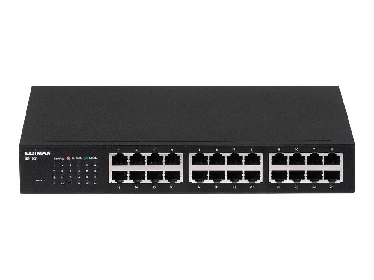 Edimax GS-1024 netwerkswitch Gigabit Ethernet (10/100/1000) Zwart-0