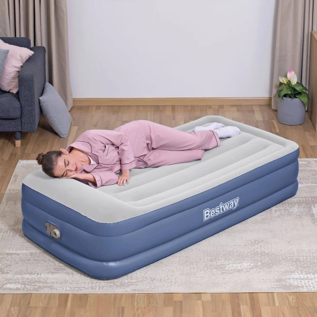 BESTWAY Opblaasbed - 67628 - 191 x 97 x 46 cm - Ingebouwde Elektrische Pomp-1