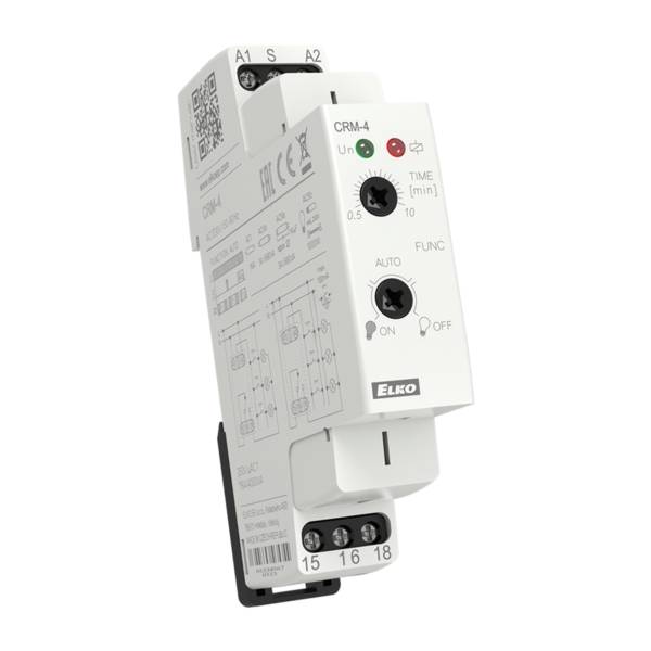 ELKO EP CRM-4/230V Trappenhuistimer; op DIN-rail; 230VAC; SPDT; IP20; 16A; -20÷55°C - 1 stuk