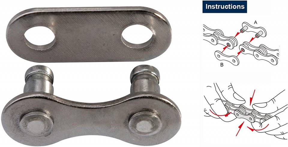 Kettingschakel KMC single speed Snap-On 1/2x1/8" Wide EPT - zilver (2 stuks)-1