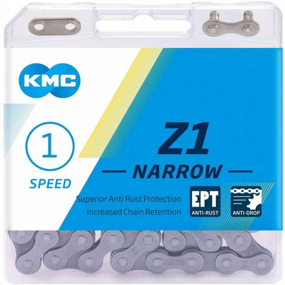 Ketting single speed KMC Z1 Narrow EPT 112 schakels - donkerzilver-1