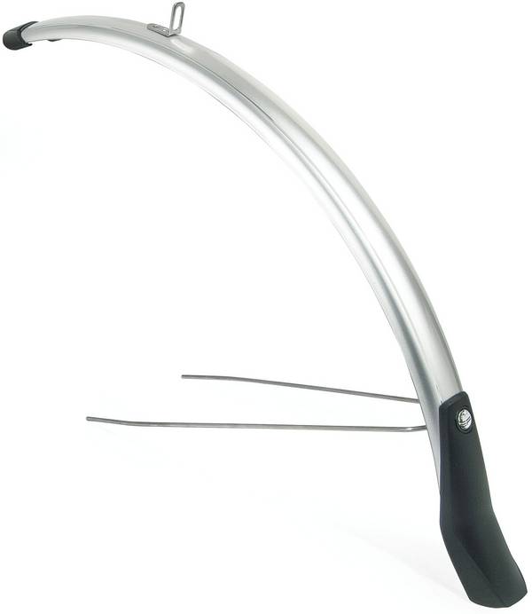 Voorspatbord Eurofender Snello 28" x 46 mm - zilver