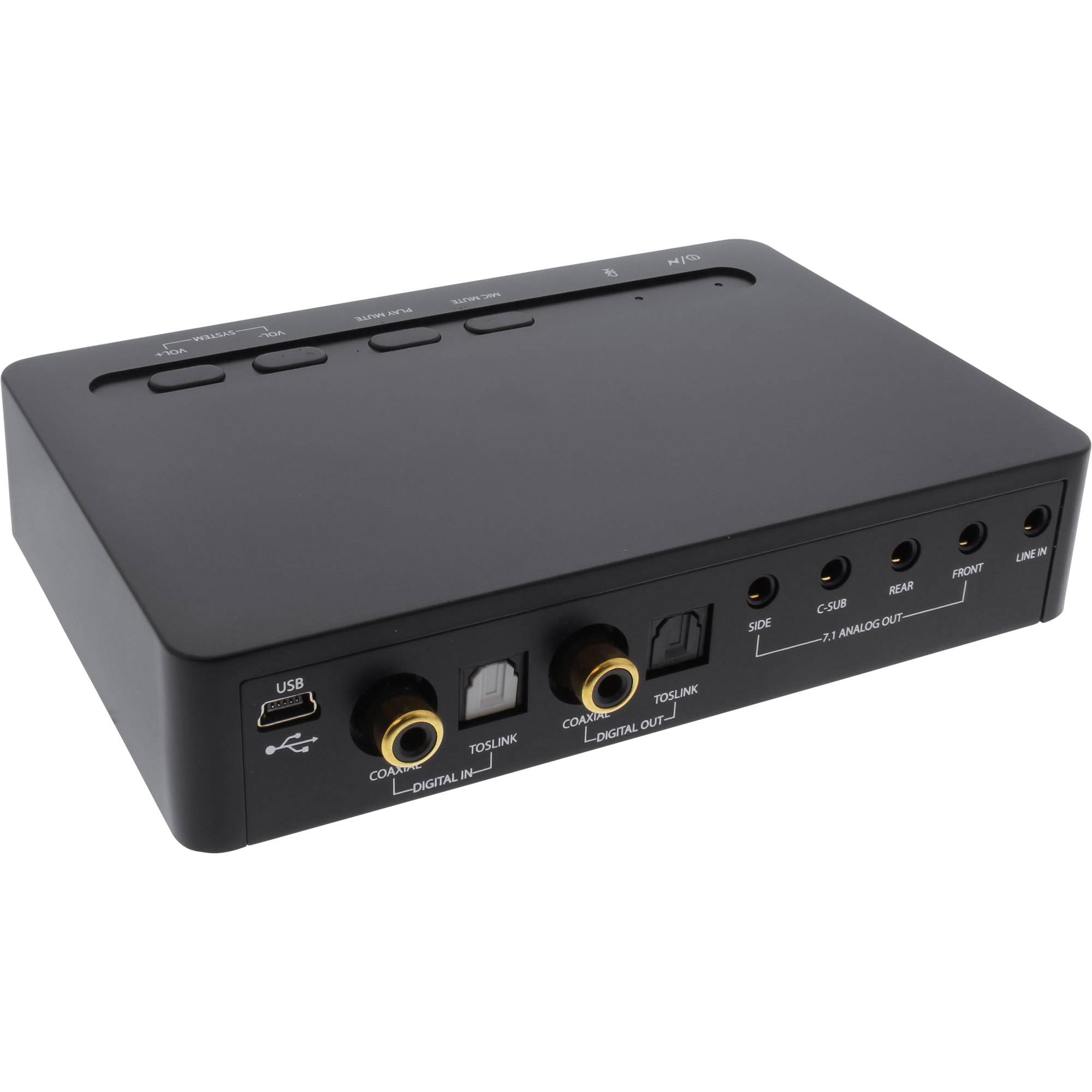 InLine® USB 2.0 SoundBox 7.1, 48KHz / 16-bit, met Toslink Digital IN / OUT-1