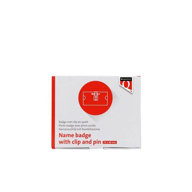 Badge quantore clip+speld 40x75mm | Omdoos a 24 stuk-0